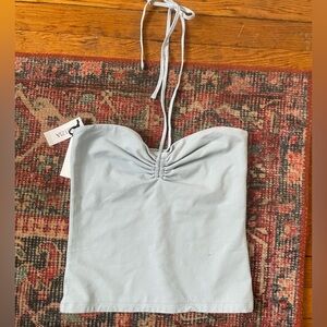 *NEVER WORN* Aritzia TNA baby Blue halter Size Medium